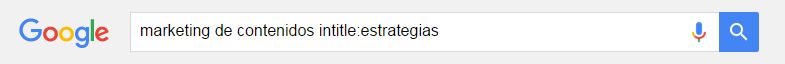 Cómo buscar en Google: intitle